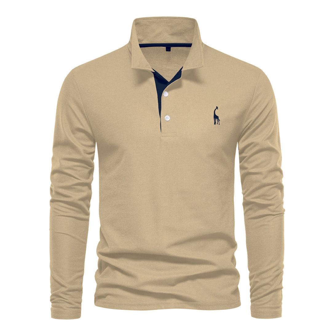 Antoine | Polo Homme à Manches Longues avec Motif Brodé