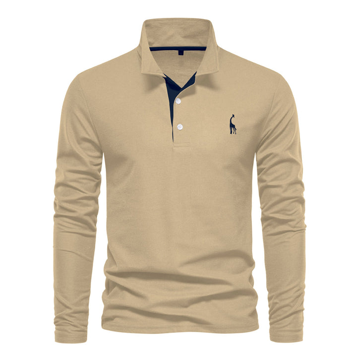 Antoine | Polo Homme à Manches Longues avec Motif Brodé