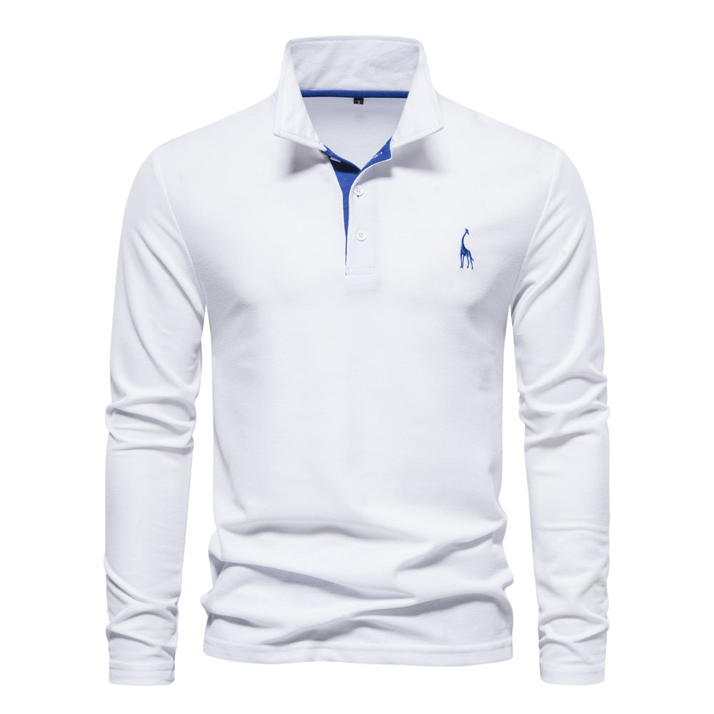 Antoine | Polo Homme à Manches Longues avec Motif Brodé