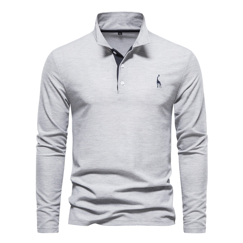 Antoine | Polo Homme à Manches Longues avec Motif Brodé
