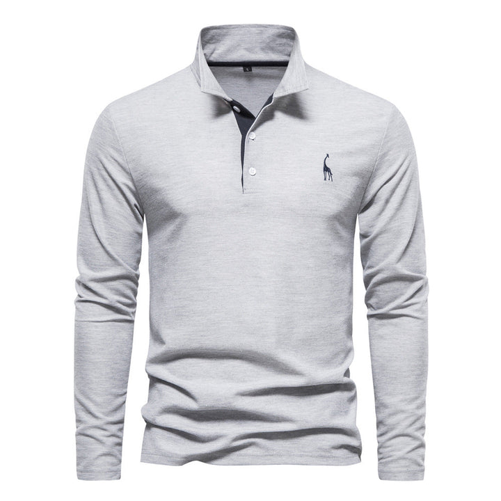 Antoine | Polo Homme à Manches Longues avec Motif Brodé