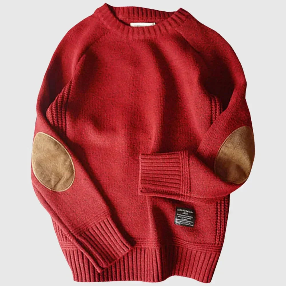 Pull classique à coudières pour homme | Norvian