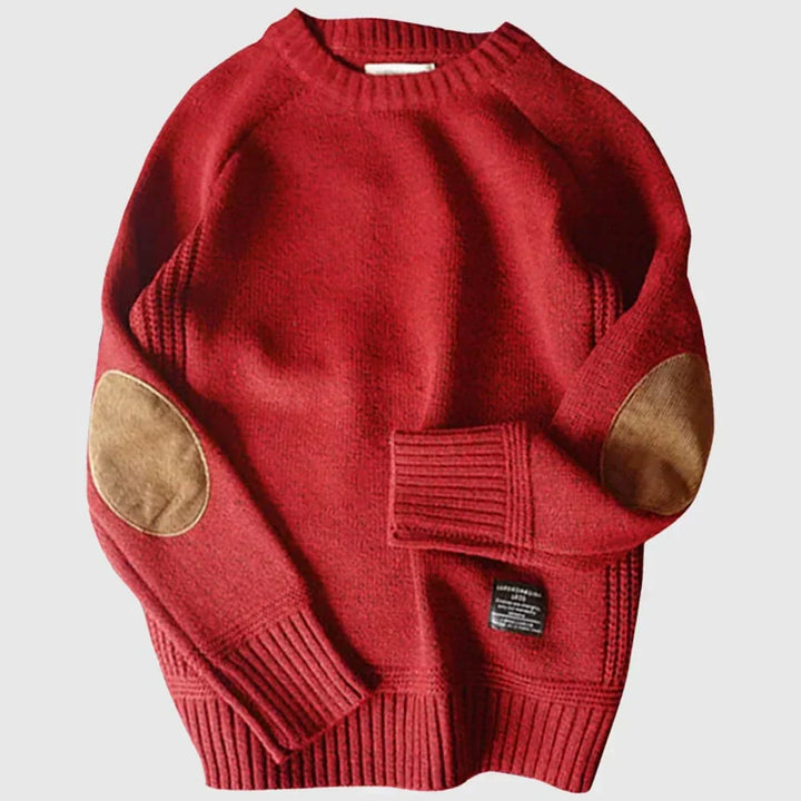 Pull classique à coudières pour homme | Norvian