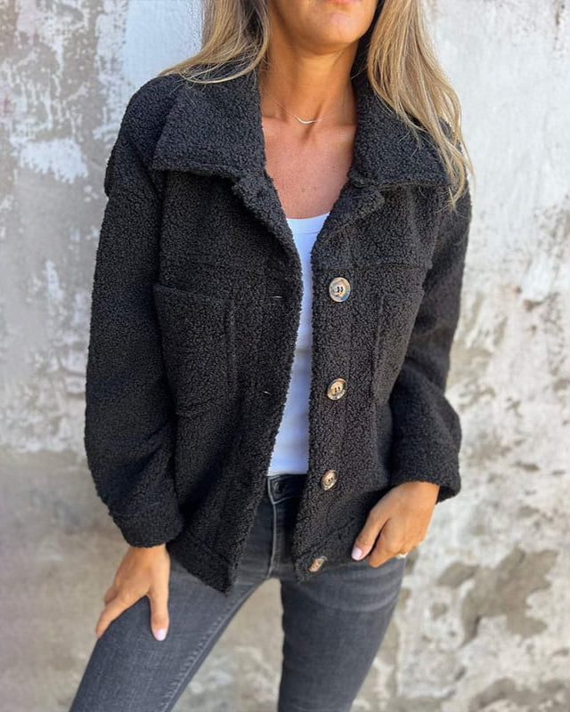 Veste Boutonnée Douillette | Style Décontracté