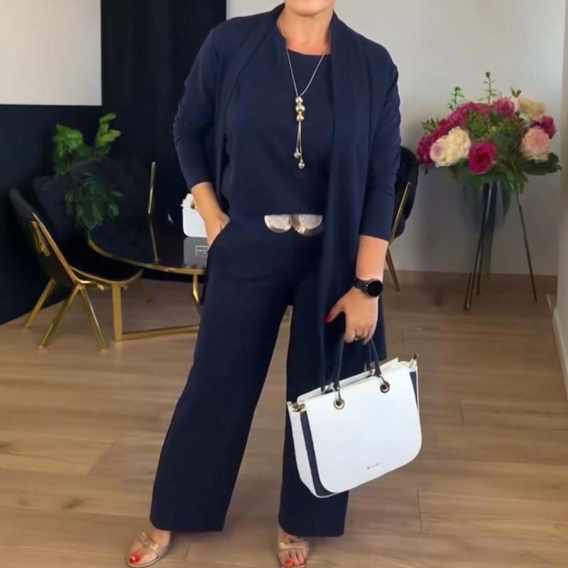 Eveline | Ensemble Femme Trois Pièces avec Cardigan Long