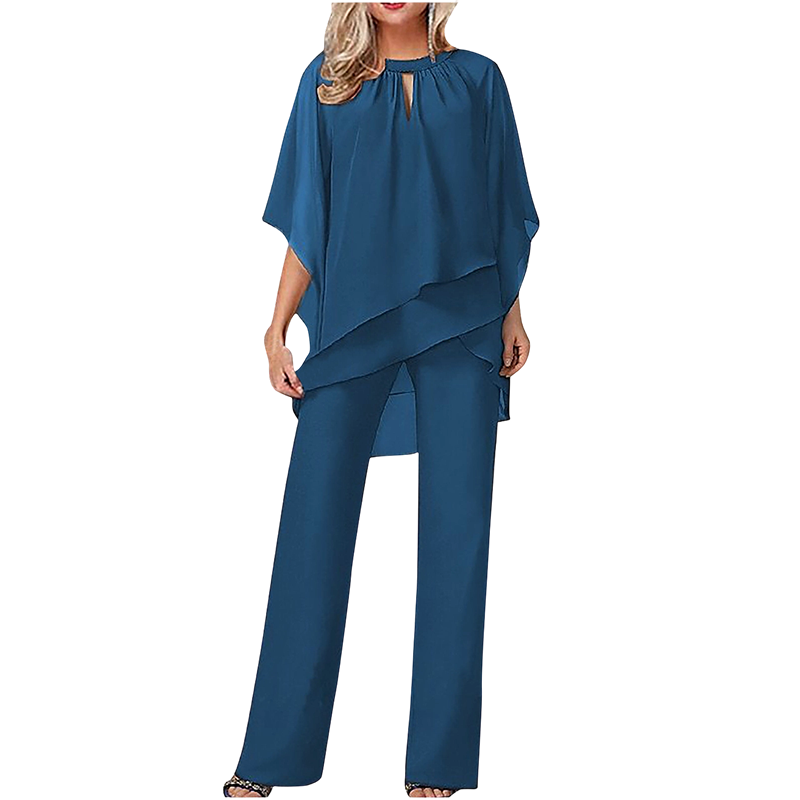 Mirelle | Ensemble Femme avec Tunique Asymétrique et Pantalon Large