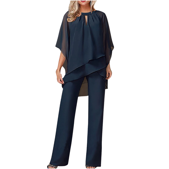 Mirelle | Ensemble Femme avec Tunique Asymétrique et Pantalon Large