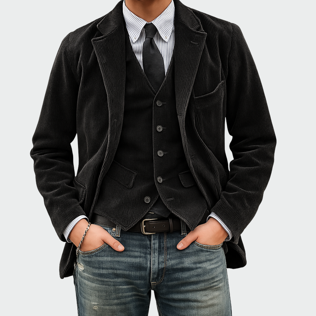 Ensemble 2 Pièces Blazer Et Gilet | Élégance Moderne