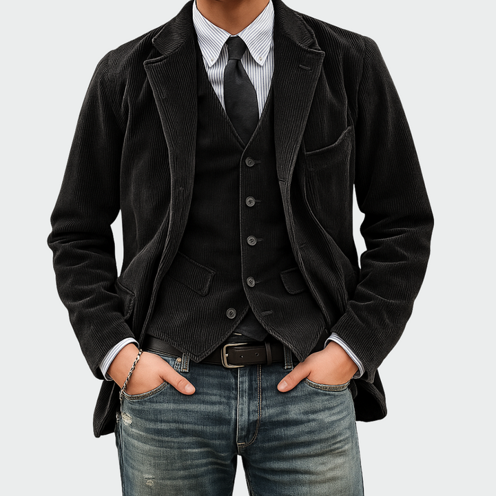 Ensemble 2 Pièces Blazer Et Gilet | Élégance Moderne