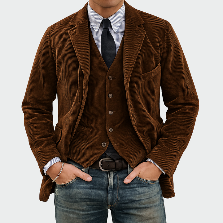 Ensemble 2 Pièces Blazer Et Gilet | Élégance Moderne