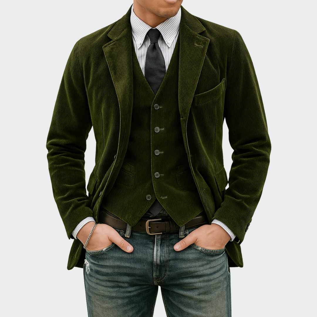 Ensemble 2 Pièces Blazer Et Gilet | Élégance Moderne