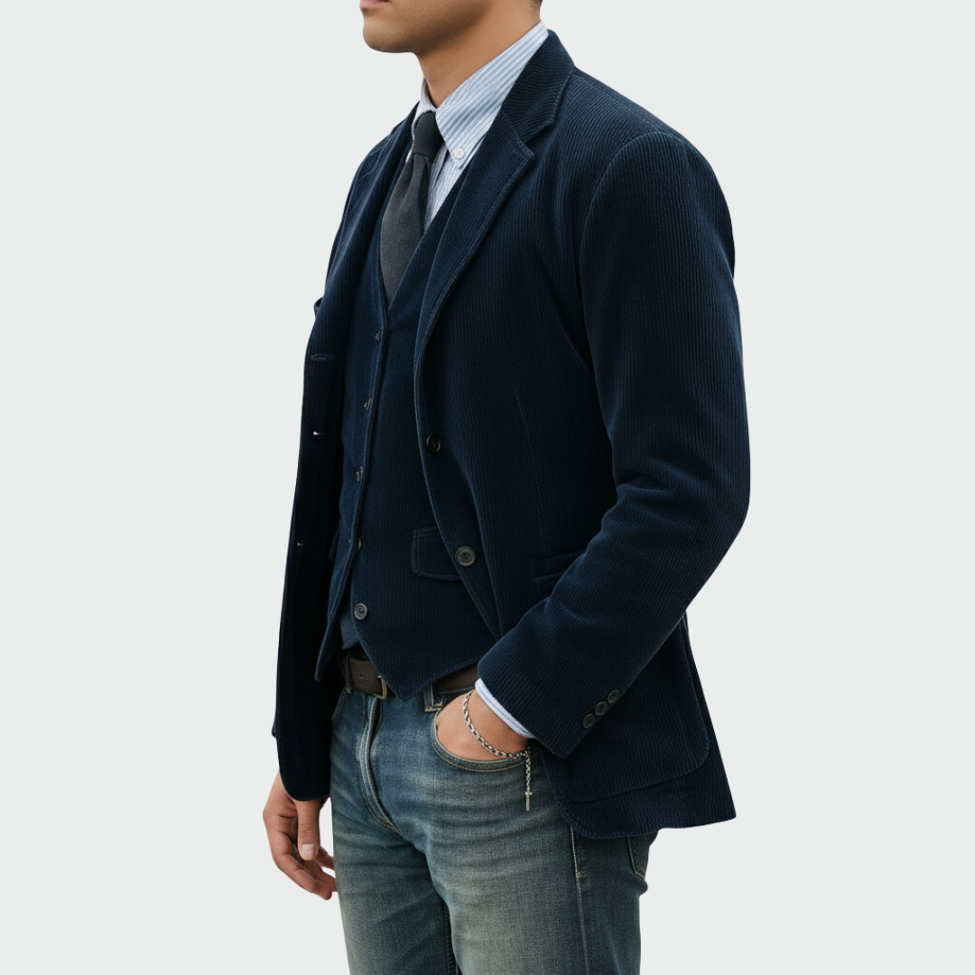 Ensemble 2 Pièces Blazer Et Gilet | Élégance Moderne