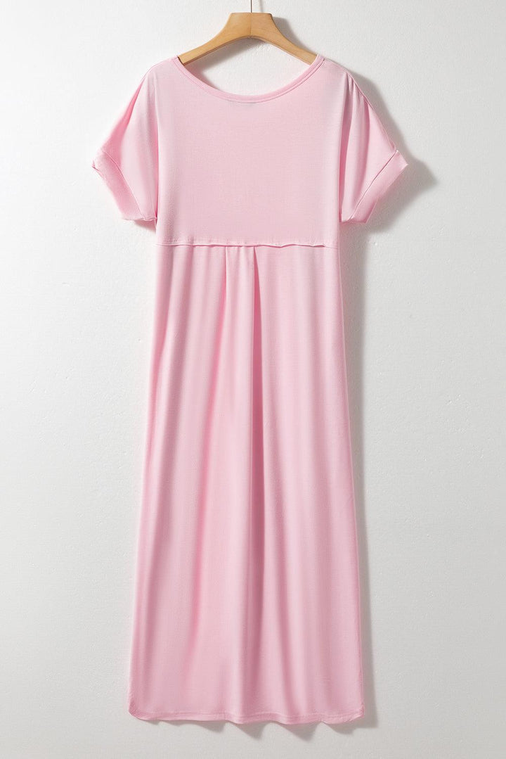 Robe longue fluide col V