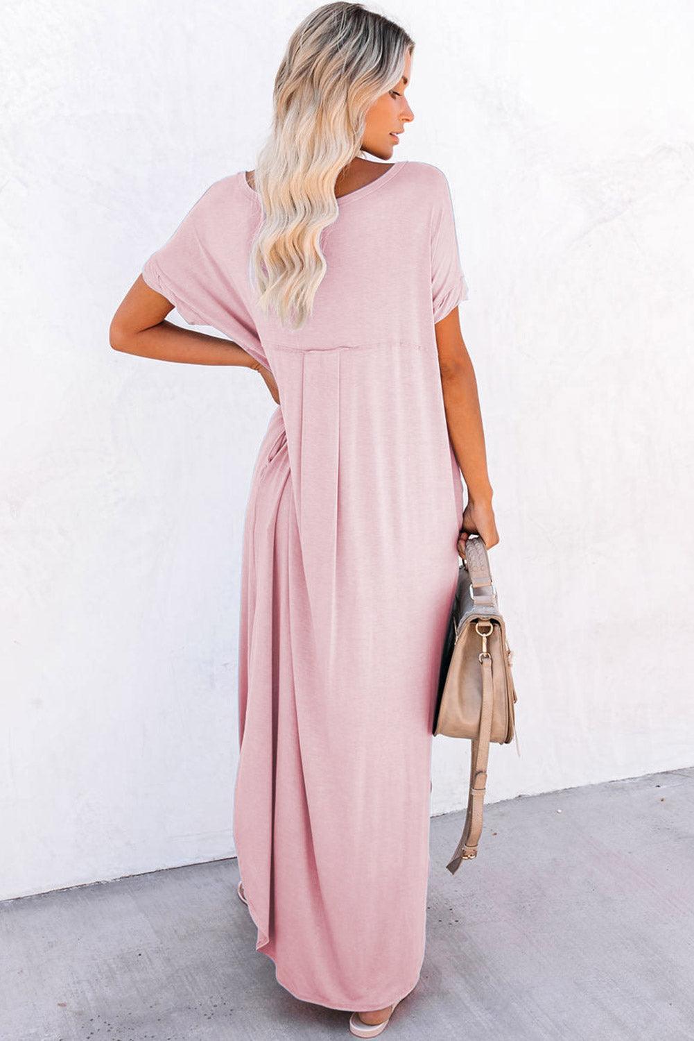 Robe longue fluide col V