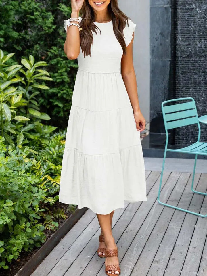 Robe à volants Robe légère à taille cintrée pour l'été