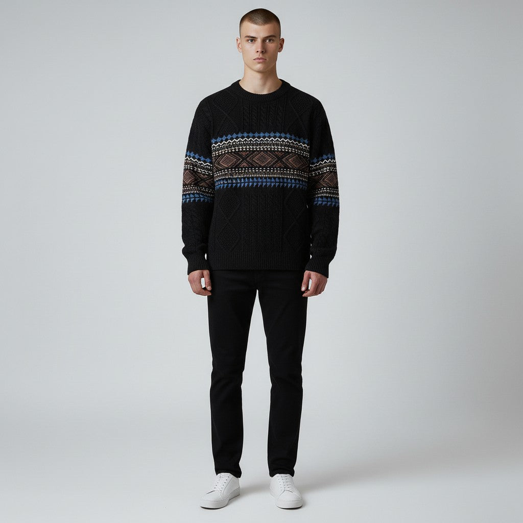 Pull motif nordique pour homme | Eryndor