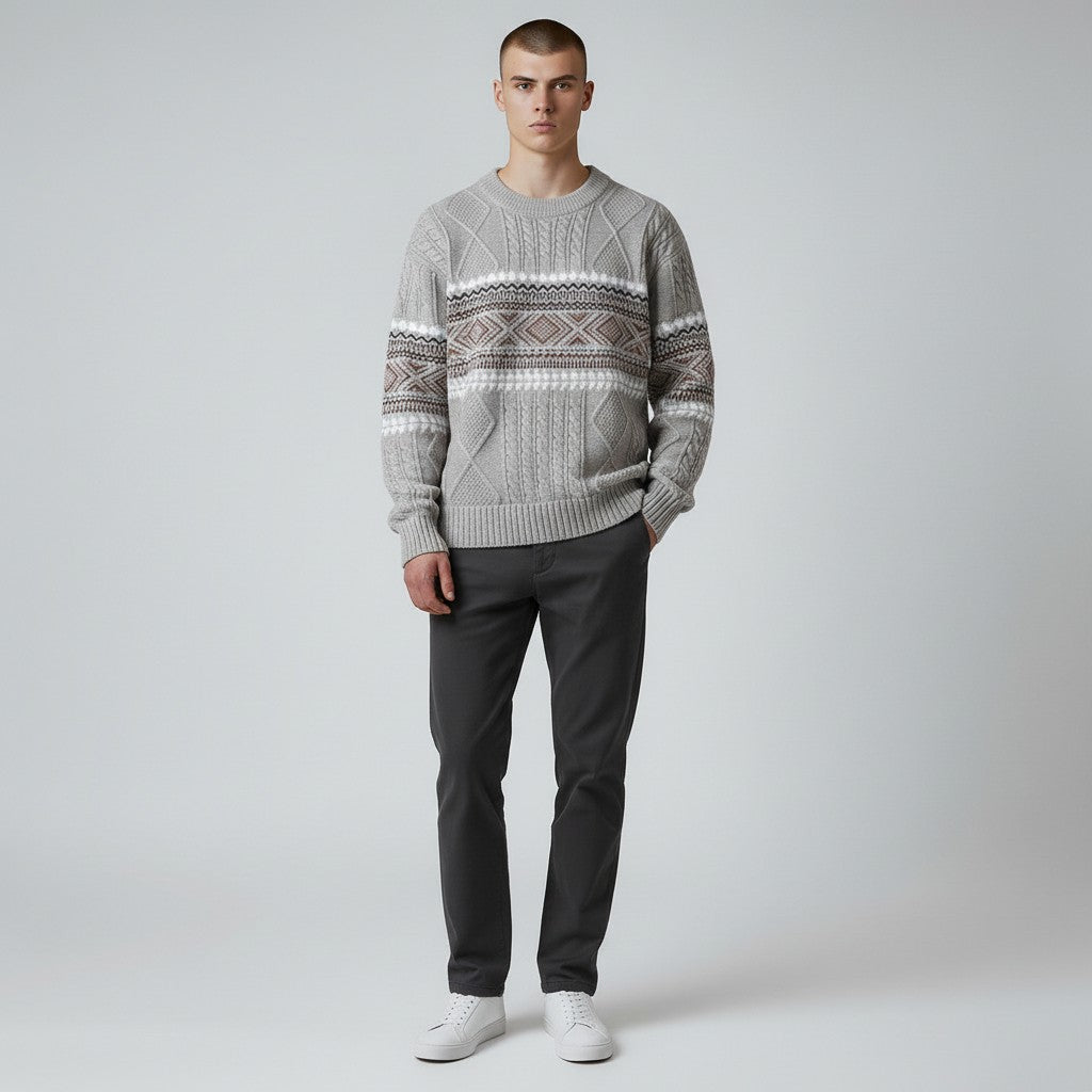 Pull motif nordique pour homme | Eryndor