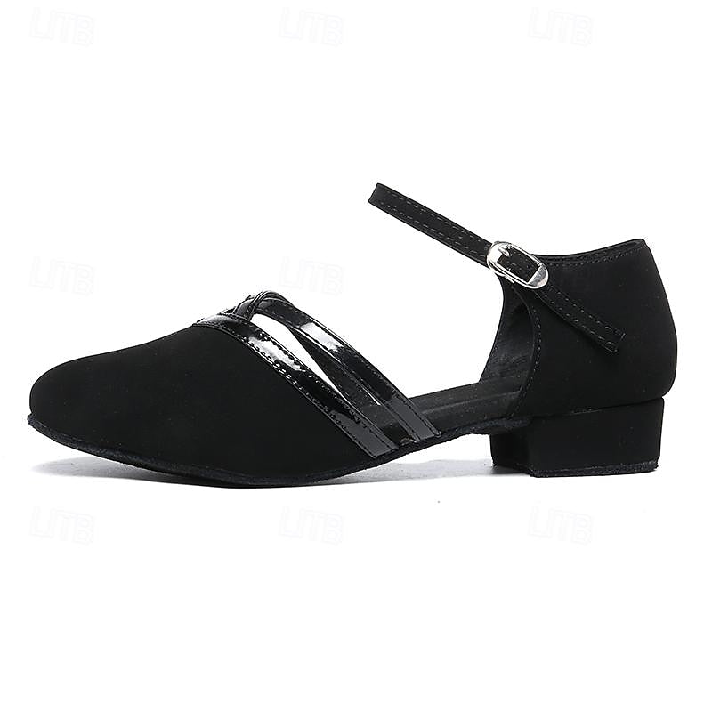 Chaussures confort à talons bas et bout arrondi