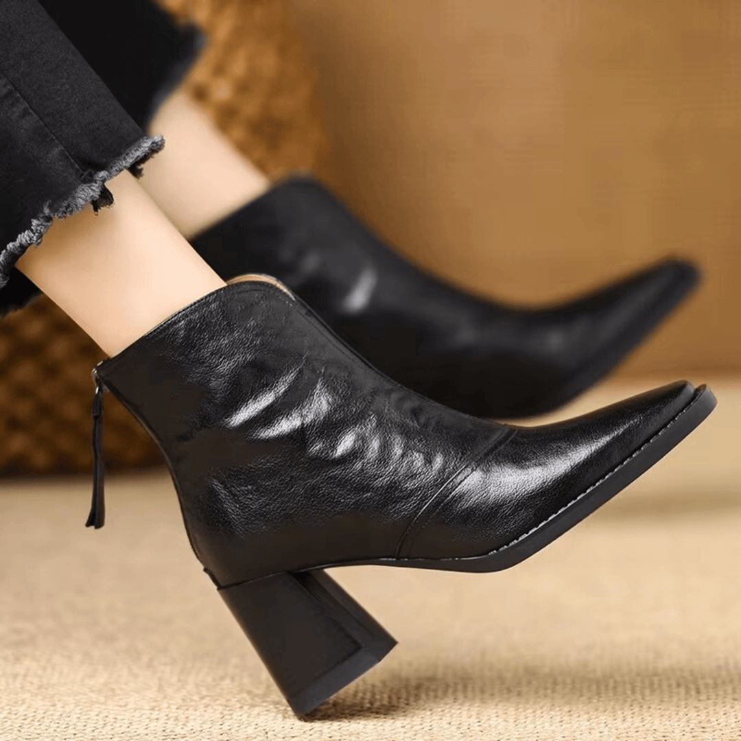 Bottines à talon moyen au design élégant pour femme | Nolane