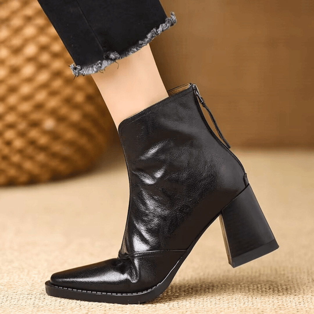 Bottines à talon moyen au design élégant pour femme | Nolane