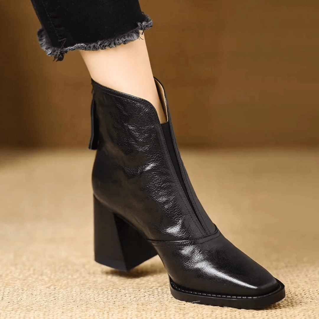 Bottines à talon moyen au design élégant pour femme | Nolane