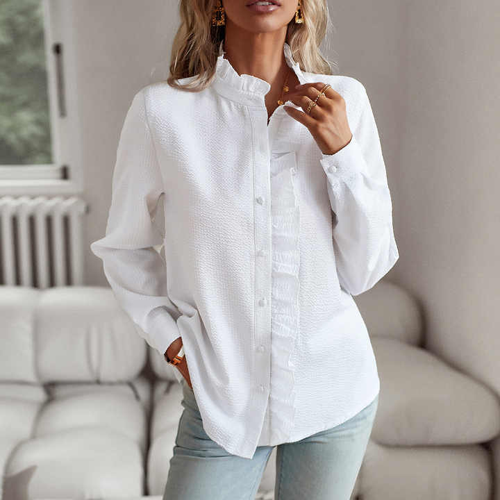 Chemise élégante à volants pour femme | Aurélina