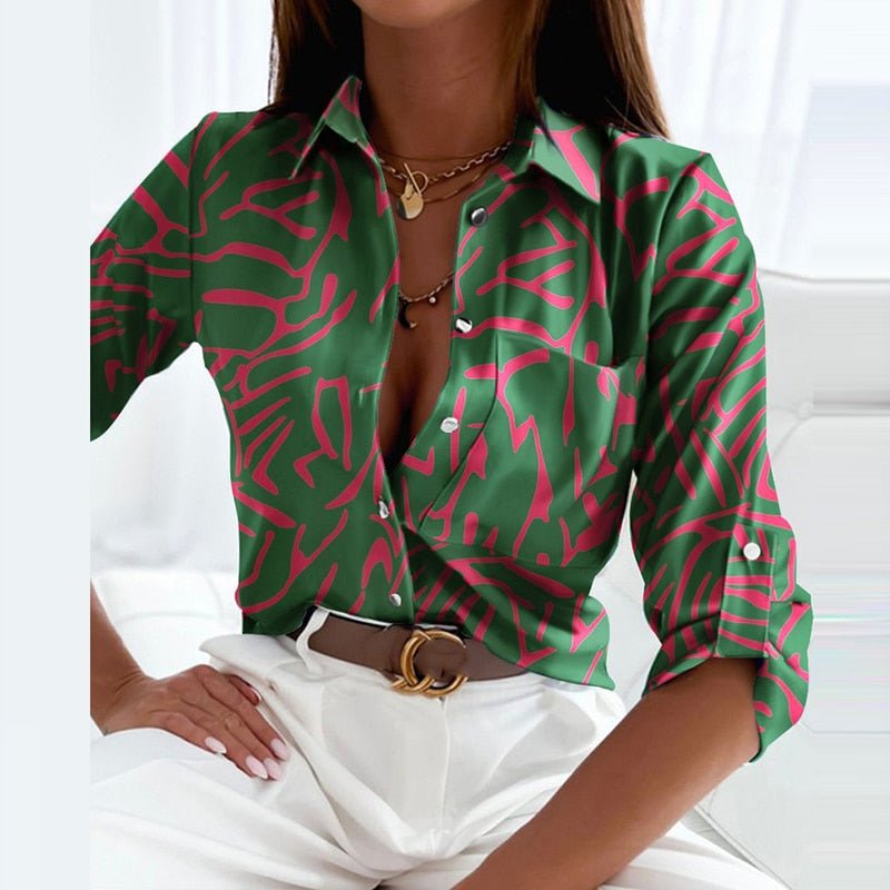 Blouse élégante col classique printemps