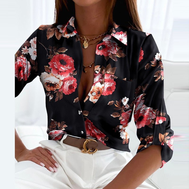 Blouse élégante col classique printemps
