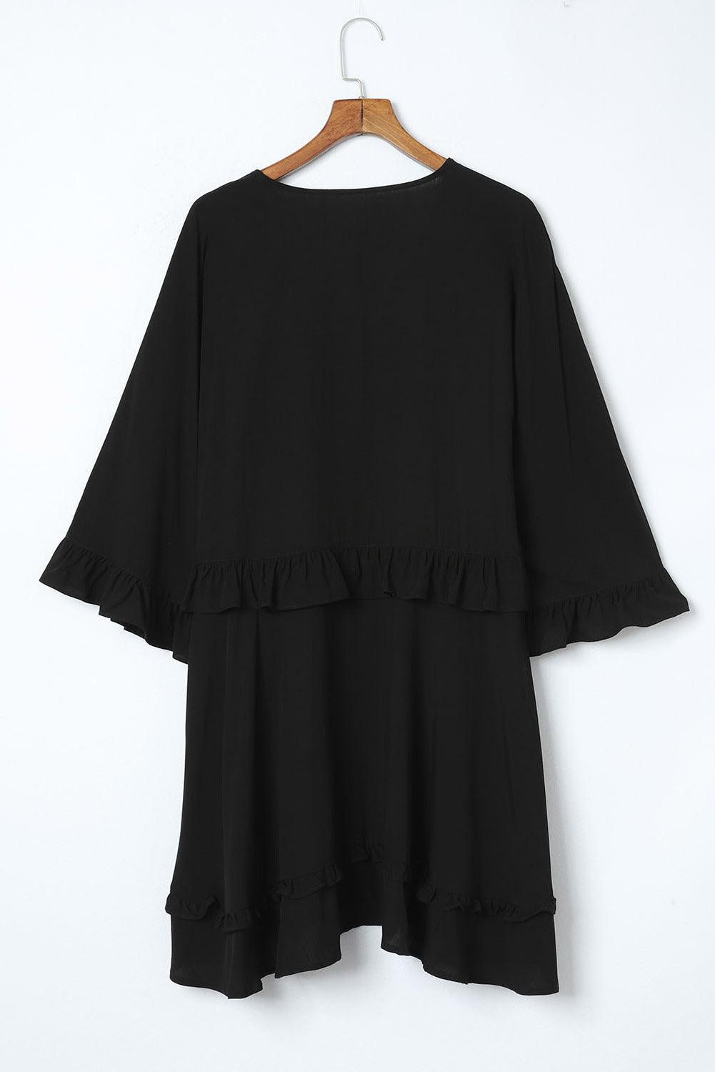 Robe babydoll courte à volants élégante